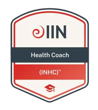 Institute for Integrative Nutrition Health Coach (INHC) certification badge